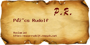 Pécs Rudolf névjegykártya