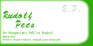 rudolf pecs business card